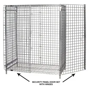 QUANTUM STORAGE SYSTEMS SD36C Security Panel Door, Hinges, 24 x 36 Inch Size, Chrome | CG9FAW