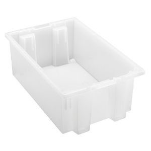 QUANTUM STORAGE SYSTEMS snt180CL Stack And Nest Tote, klare Sicht, 18 x 11 x 6 Zoll Größe | CG9DDP