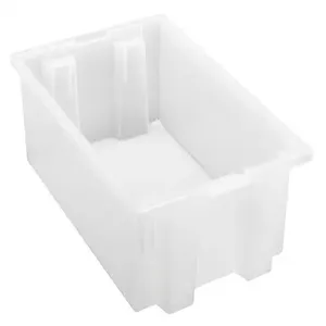 QUANTUM STORAGE SYSTEMS snt180CL Stack And Nest Tote, Clear View, 18 x 11 x 6 Inch Size | CG9DDP