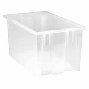 QUANTUM STORAGE SYSTEMS snt185CL Stack And Nest Tote, Clear View, 18 x 11 x 9 Inch Size | CG9DDQ