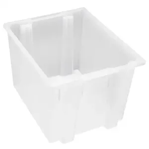 QUANTUM STORAGE SYSTEMS snt230CL Stack And Nest Tote, Clear View, 23-1/2 x 19-1/2 x 13 Inch Size | CG9DDW