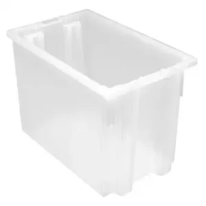 QUANTUM STORAGE SYSTEMS snt240CL Stack And Nest Tote, Clear View, 23-1/2 x 15-1/2 x 12 Inch Size | CG9DDX