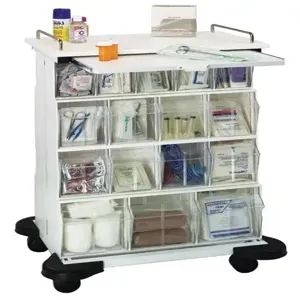 QUANTUM STORAGE SYSTEMS TBC-32WT Bin Cart, White | CG9TTV