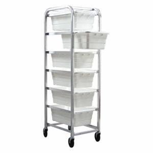 QUANTUM STORAGE SYSTEMS TR6-2516-8WT Lightweight Corrosion-Resistant Vertical Rack-Style Tub Cart, 6 Bins/Tubs | CT8JXM 8TWP7