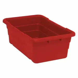 QUANTUM STORAGE SYSTEMS TUB2516-8RD Cross Stacking Container, 9.8 Gal, 25 1/8 Inch X 16 Inch X 8 1/2 Inch, Red | CT8JQW 52GZ12