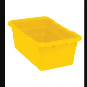 QUANTUM STORAGE SYSTEMS TUB2516-8YL Cross Stacking Container, 9.8 Gal, 25 1/8 Inch X 16 Inch X 8 1/2 Inch, Yellow | CT8JQX 52GZ13