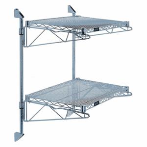 QUANTUM STORAGE SYSTEMS WC34-CB1848GY Wire Cantilever, 48 Inch x 18 Inch, 2 Shelves, 800 lb Load Capacity per Shelf | CT8JLQ 60TU53