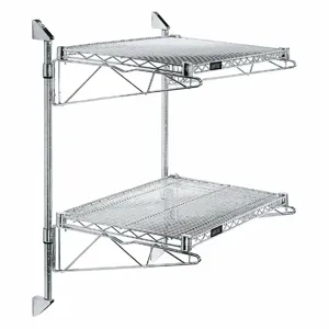 QUANTUM STORAGE SYSTEMS WC34-CB2424C Wire Cantilever, 24 Inch x 24 Inch, 2 Shelves, 800 lb Load Capacity per Shelf | CT8JQP 60TV01