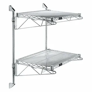 QUANTUM STORAGE SYSTEMS WC34-CB2460C Wire Cantilever, 60 Inch x 24 Inch, 2 Shelves, 800 lb Load Capacity per Shelf | CT8JPY 60TV04