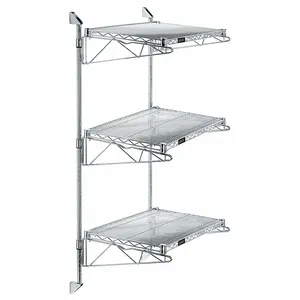 QUANTUM STORAGE SYSTEMS WC54-CB2424C Wire Cantilever, 24 Inch x 24 Inch, 3 Shelves, 800 lb Load Capacity per Shelf | CT8JQA 60TV08