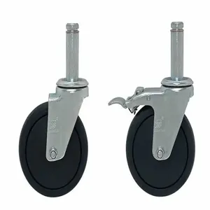 QUANTUM STORAGE SYSTEMS WR-00CO Swivel Conductive Caster, 5 x 1-1/4 Inch Size, 4Pk | CG9HFJ