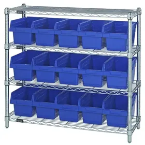 QUANTUM STORAGE SYSTEMS WR4-39-1236-802 Bin Center, 8 Inch Bin, 12 x 36 x 39 Inch Size, 4 Shelves, 15 Bins | CG9HKD