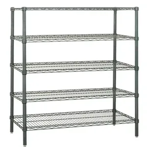 QUANTUM STORAGE SYSTEMS WR63-3660P-5 Wire Shelving, Starter Unit, 5 Shelf, 36 x 60 x 63 Inch Size, Proform Green Epoxy | CG9QRD