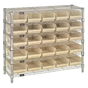 QUANTUM STORAGE SYSTEMS WR6-36-1236-102 Bin Center, 12 x 36 x 36 Inch Size, 6 Shelf, 25 Bins | CG9DJK