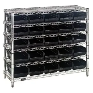 QUANTUM STORAGE SYSTEMS WR6-36-1236-102CO Bin Center, Conductive, 12 x 36 x 36 Inch Size, 6 Shelf, 25 Bins | CG9DJP