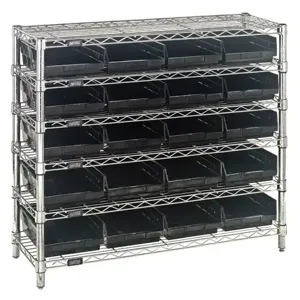 QUANTUM STORAGE SYSTEMS WR6-36-1236-107CO Bin Center, Conductive, 12 x 36 x 36 Inch Size, 6 Shelf, 20 Bins | CG9DJQ