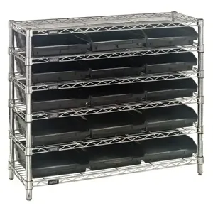 QUANTUM STORAGE SYSTEMS WR6-36-1236-109CO Bin Center, Conductive, 12 x 36 x 36 Inch Size, 6 Shelf, 15 Bins | CG9DJR