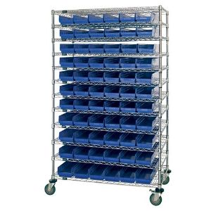 QUANTUM STORAGE SYSTEMS WR74-1872-176103CL Wire Shelving, High Density Wire, 18 x 72 x 74 Inch Size | CG9DXW