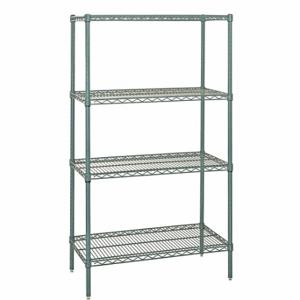 QUANTUM STORAGE SYSTEMS WR74-3672P Wire Shelving, Starter, 72 Inch x 36 Inch, 74 Inch OverallHeight, 4 Shelves, Dry/Wet | CT8KCA 60TV40