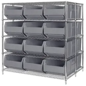 QUANTUM STORAGE SYSTEMS WRA86-2154C-166 Wire Shelving, 5 Shelf, 42 x 54 x 86 Inch Size, 12 Bins | CG9EZL