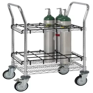 QUANTUM STORAGE SYSTEMS WRC-IT1824 Wire Utility Cart, 18 x 24 x 37-1/2 Inch Size, Chrome | CG9TUQ