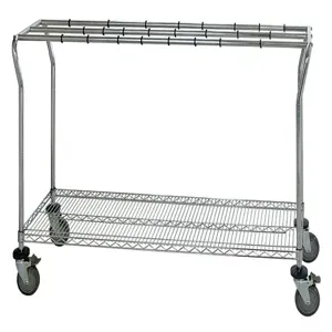 QUANTUM STORAGE SYSTEMS WRC-LPSW1863 Sterile Wrap Cart, 18 x 63 x 39-1/2 Inch Size, Chrome | CG9HFQ