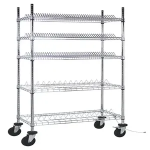 QUANTUM STORAGE SYSTEMS WRC-R264C Wire Cart, 264 Reel, 18 x 36 x 69 Inch Size, Chrome | CG9FAC