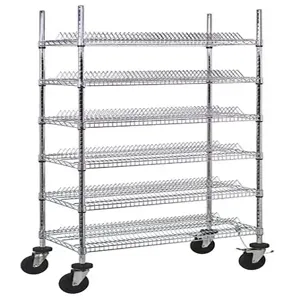 QUANTUM STORAGE SYSTEMS WRC-R468C Wire Cart, 468 Reel, 18 x 36 x 69 Inch Size, Chrome | CG9FAD