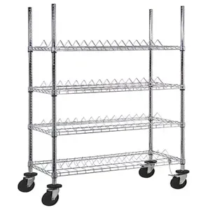 QUANTUM STORAGE SYSTEMS WRC-R60C Wire Cart, 60 Reel, 18 x 36 x 69 inch Size, Chrome | CG9FAE