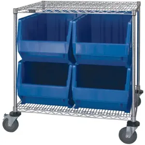 QUANTUM STORAGE SYSTEMS WRC2-36-3036-976 Wire Shelving, Bin Transport, 30 x 36 x 42 Inch Size, Chrome | CG9RPF