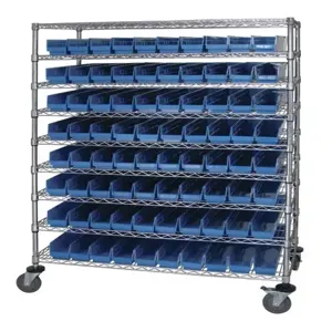 QUANTUM STORAGE SYSTEMS WRC9-63-2448-105 Wire Catheter Cart, 24 x 48 x 69 Inch Size | CG9TUM