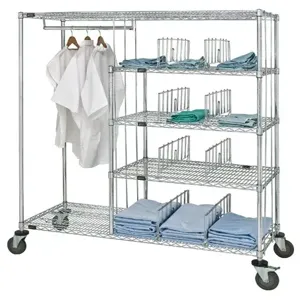 QUANTUM STORAGE SYSTEMS WRCPL-63-2460 Patient Apparel Cart, 24 x 60 x 69 Inch Size | CG9TUR