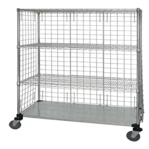 QUANTUM STORAGE SYSTEMS WRCS4-63-2460EP Mobile Cart, 4 Shelves, Enclosed Panels, 24 x 60 x 69 Inch Size | CG9CPM