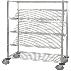 QUANTUM STORAGE SYSTEMS WRCSL5-63-1836 Wire Cart, Slanted Shelf, 18 x 36 x 69 Inch Size | CG9TBG