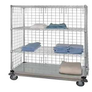 QUANTUM STORAGE SYSTEMS WRDBS4-63-2460EP Mobile Cart, Dolly Base, 4 Shelves, Enclosed Panel, 24 x 60 x 70 Inch Size | CG9CPF