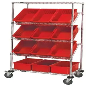 QUANTUM STORAGE SYSTEMS WRS-5-92035 Slanted Shelving Unit, 12 Bins, 18 x 36 x 63 Inch Size | CG9TCR