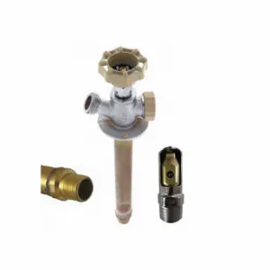 QUARTER BALL QB-110MC Ball Valve Frost Proof Sillcock, Quarter Turn Handwheel, Solder Cup or MNPT, ABS, Brass | CT8KDV 49AF78