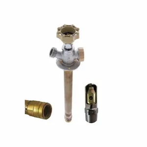 QUARTER BALL QB-110MF Ball Valve Frost Proof Sillcock, Quarter Turn Handwheel, MNPT or FNPT, ABS, Brass | CT8KDY 49AF82