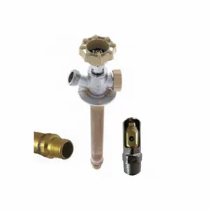 QUARTER BALL QB-114MC Ball Valve Frost Proof Sillcock, Quarter Turn Handwheel, Solder Cup or MNPT, ABS, Brass | CT8KDW 49AF80