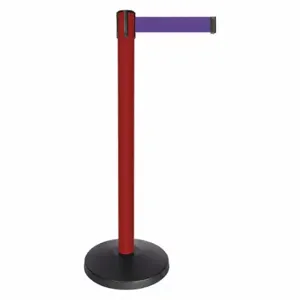 QUEUEWAY QPLUS-21-P5 Barrier Post With Belt, Abs, 40 Inch Post Height, 2 1/2 Inch Post Dia, Abs | CT8KKD 52NP55