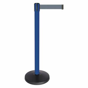 QUEUEWAY QPLUS-23-B5 Barrier Post With Belt, Abs, 40 Inch Post Height, 2 1/2 Inch Post Dia | CT8KQR 52NP75