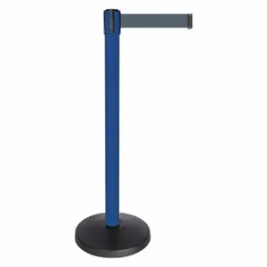 QUEUEWAY QPLUS-23-B7 Barrier Post With Belt, Abs, 40 Inch Post Height, 2 1/2 Inch Post Dia, Abs | CT8KRP 52NP76