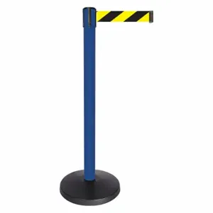 QUEUEWAY QPLUS-23-D4 Barrier Post With Belt, Abs, 40 Inch Post Height, 2 1/2 Inch Post Dia, Abs | CT8KLA 52NP83