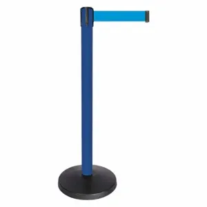 QUEUEWAY QPLUS-23-L3 Barrier Post With Belt, Abs, 40 Inch Post Height, 2 1/2 Inch Post Dia, Abs | CT8KJQ 52NP91