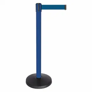 QUEUEWAY QPLUS-23-L7 Barrier Post With Belt, Abs, 40 Inch Post Height, 2 1/2 Inch Post Dia, Abs | CT8KJE 52NP93