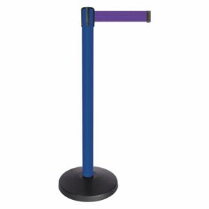 QUEUEWAY QPLUS-23-P5 Barrier Post With Belt, Abs, 40 Inch Post Height, 2 1/2 Inch Post Dia, Abs | CT8KRM 52NP96