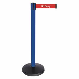 QUEUEWAY QPLUS-23-RB Barrier Post With Belt, Abs, 40 Inch Post Height, 2 1/2 Inch Post Dia, Abs | CT8KKH 52NR01