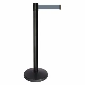 QUEUEWAY QPLUS-33-B5 Barrier Post With Belt, Abs, 40 Inch Post Height, 2 1/2 Inch Post Dia | CT8KME 52NN51