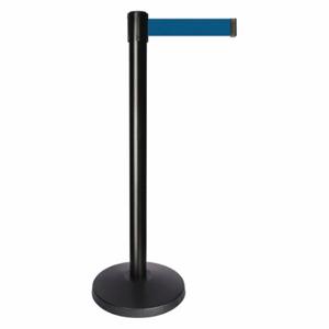 QUEUEWAY QPLUS-33-L7 Barrier Post With Belt, Abs, 40 Inch Post Height, 2 1/2 Inch Post Dia, Abs | CT8KQZ 52NN69