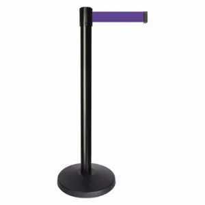 QUEUEWAY QPLUS-33-P5 Barrier Post With Belt, Abs, 40 Inch Post Height, 2 1/2 Inch Post Dia, Abs | CT8KLD 52NN72